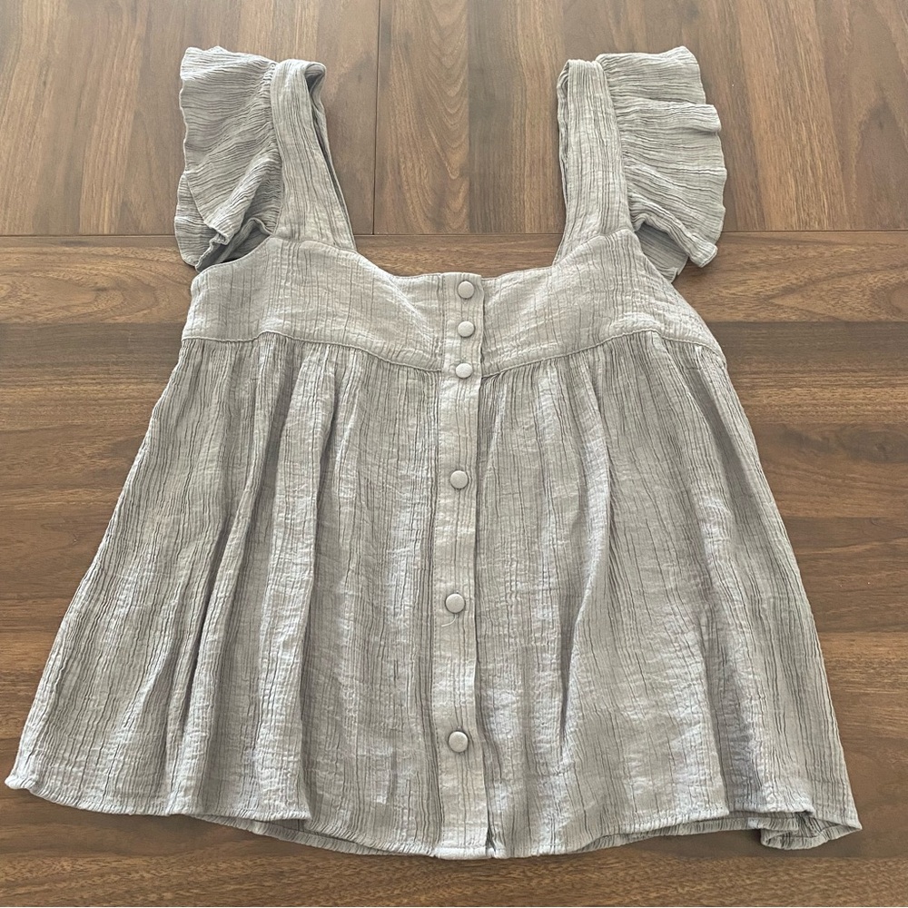 Zara Ruffle-Sleeved Women's Top